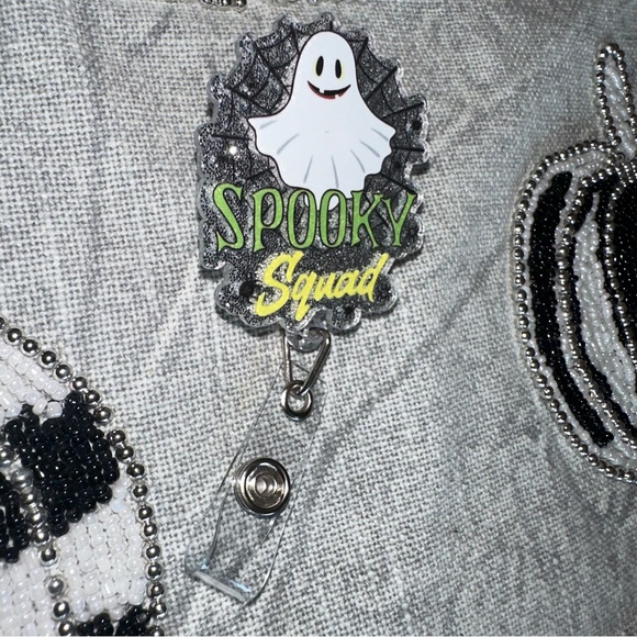 Spooky 👻 Squad Ghost Halloween Badge Reel - Picture 3 of 7